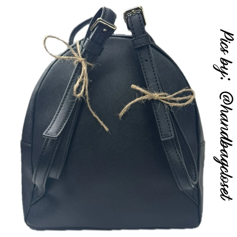 Kate Spade Hop To It Rabbit Sammi Bunny Easter Black Mini Backpack Bag